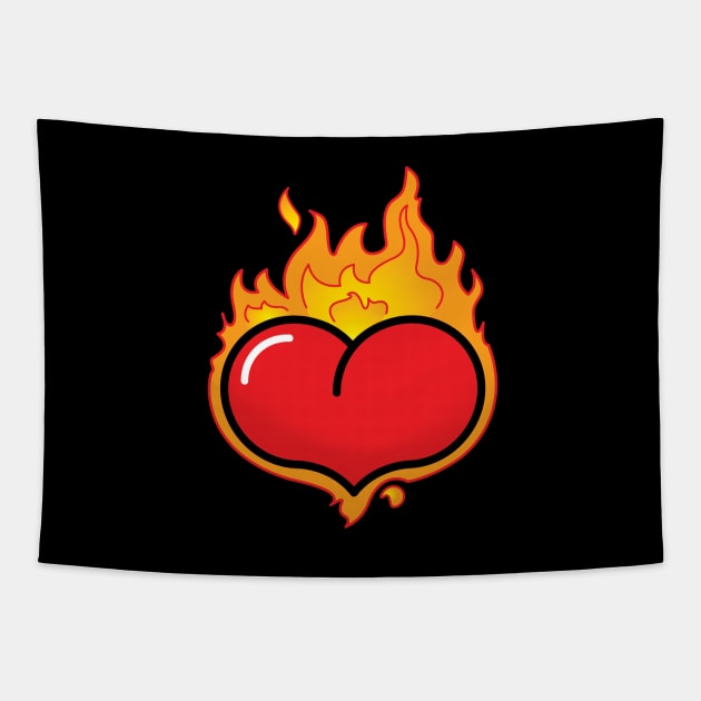 Hearts-a-Fire Tapestry by districtNative