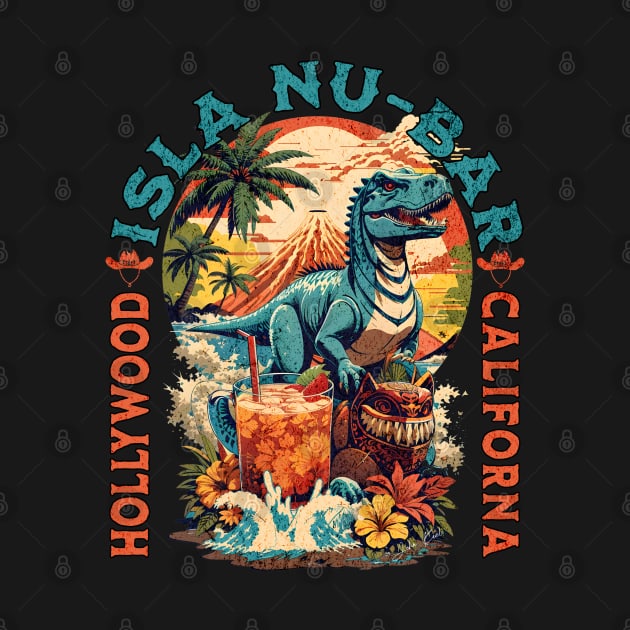 The dinosaur Tiki Isla Nu Bar Tropical Ddrinks Hollywood California by Joaddo