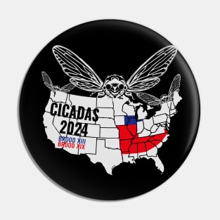 Cicada Map 2024 Cicada Emergence Cicadas Invasion Pin