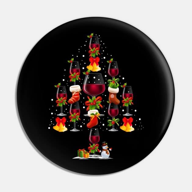 Wine Christmas Tree Pin by Skylane