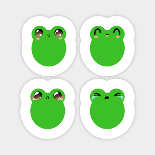 Cute frog face expressions Magnet