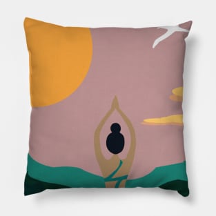 yoga is designed with views. Pillow