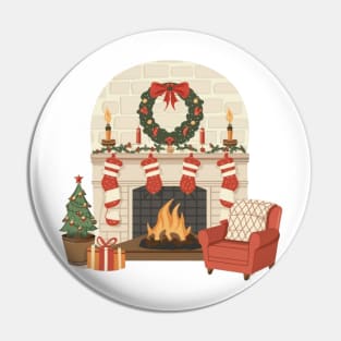 Cozy Fireside Christmas,Christmas, fireplace, cozy, warm, stockings, holiday, decorations, festive, home, comfort Pin