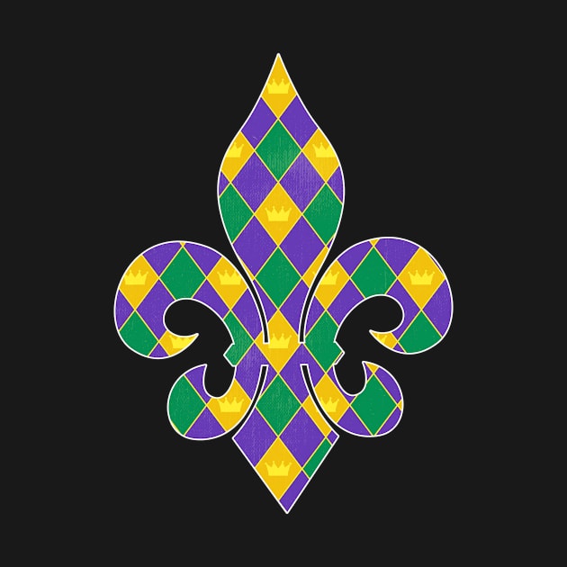 Fleur de lis Pattern Mardi Gras Colorful by LemoBoy