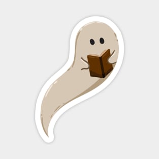 Ghost Reading Book Magnet