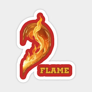 1/2 Heart flame Boys Magnet