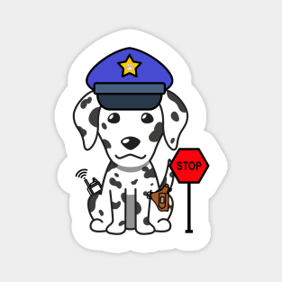 Funny Dalmatian Policeman Magnet