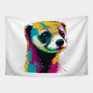 Pop Art Ferret Lover Tapestry