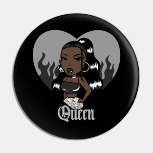 Queen Doll girl Black-Out heart v3.2 Pin