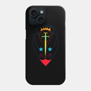 Sword Crown Blood and Stars Heart Emblem Badge Phone Case