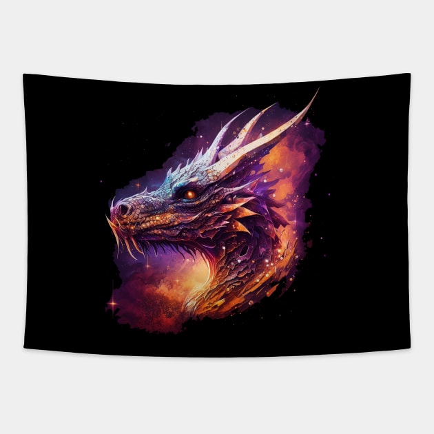 dragon Tapestry by a cat cooking