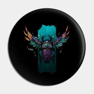 Celestial Guardian: Winged Scarab Elegance Pin