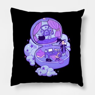 tiny witch purple Pillow