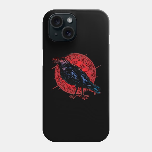 Stoic Raven with Shield - Norse Mythology Design Phone Case by Graphic Duster