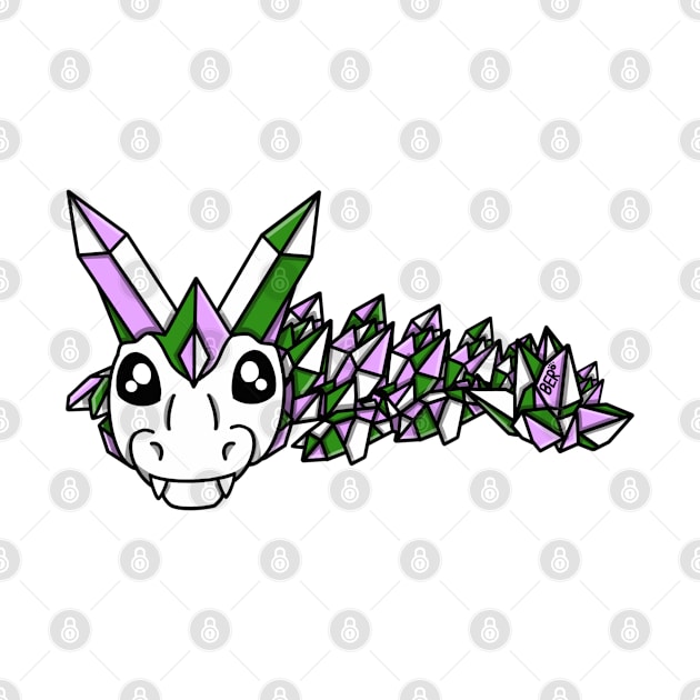 Genderqueer Pride Fidget Crystal Dragon by SentABearToSpace 