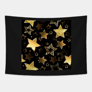 Seamless with Golden Stars Tapestry