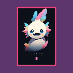 Cute Axolotl Anime Art Design | Cute Animals | Axolotl Hentaii Chibi Kawaii Design T-Shirt