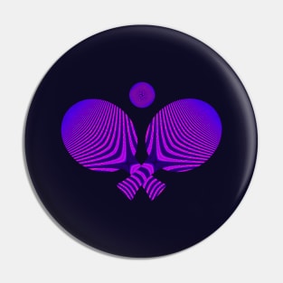 Table tennis in hypnotic pattern Pin