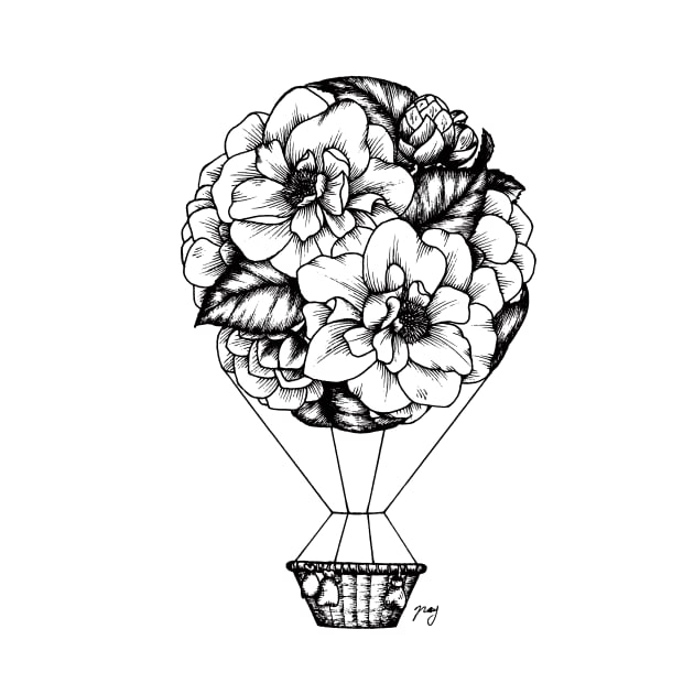 Floral Hot Air Balloon by Akbaly