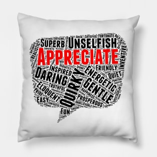 Positive Words, Positive Vibes, Quotes Pillow