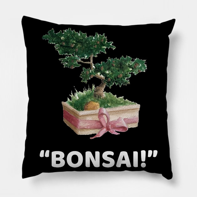 Bonsai White Pillow by media25yl