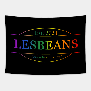 Lesbeans (rainbow) Tapestry