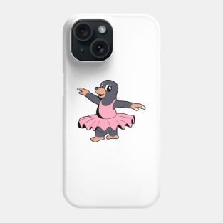 Cartoon mole dances ballet - ballerina Phone Case