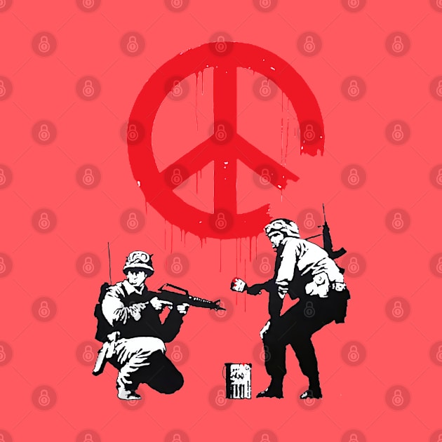 Banksy Soldiers stencil art graffiti by Closeddoor