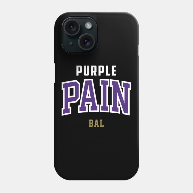 Purple Pain Football BAL Phone Case by funandgames