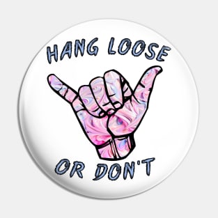 Hang loose shaka pastel surfer hippie hand symbol Pin