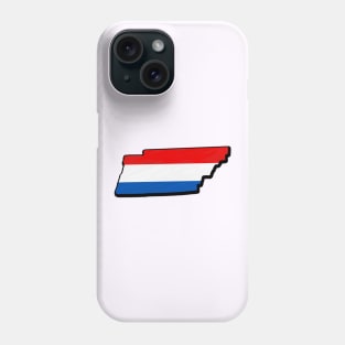 Red, White, and Blue Tennessee Outline Phone Case