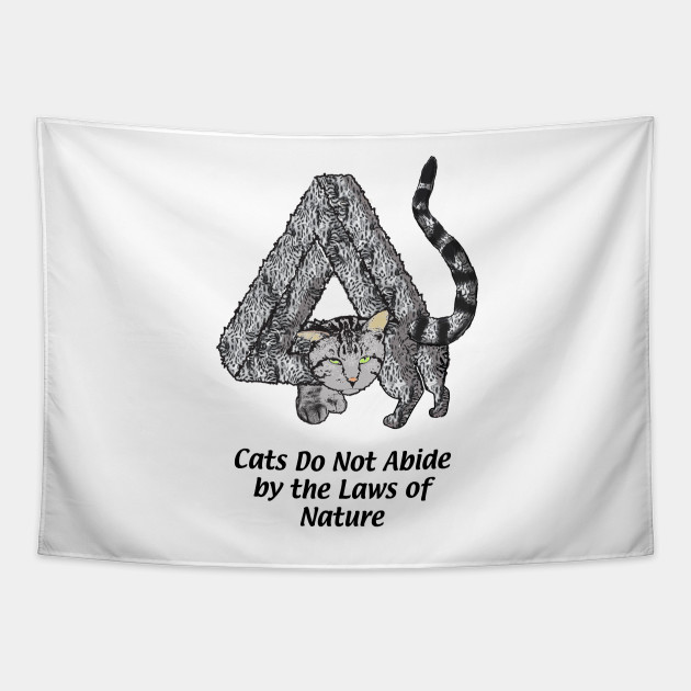Cats Do Not Abide By The Laws Of Nature Fluffy Tapestry