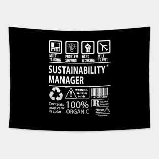 Sustainability Manager T Shirt - MultiTasking Certified Job Gift Item Tee Tapestry