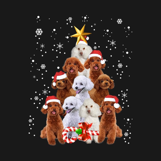 Poodle Dogs Tree Christmas Sweater Xmas by IainDodes