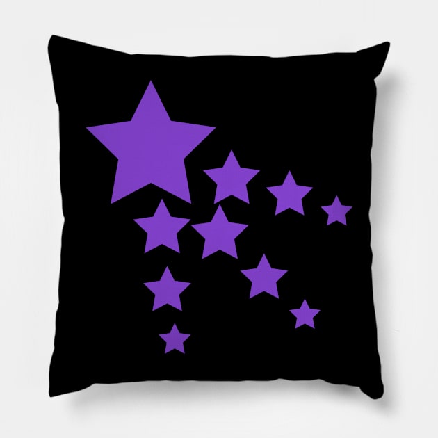 Purple Stars Pillow by Celtic Morrigan