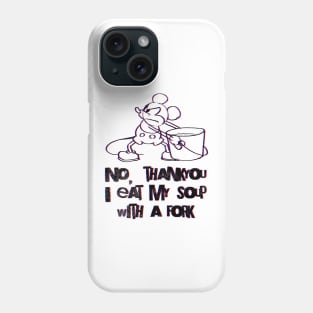 Steamboat Willie Eats Soup With a Fork Phone Case