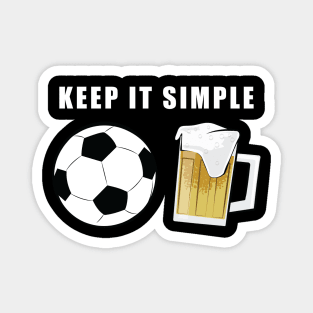 Keep It Simple - Football / Soccer and Beer Magnet