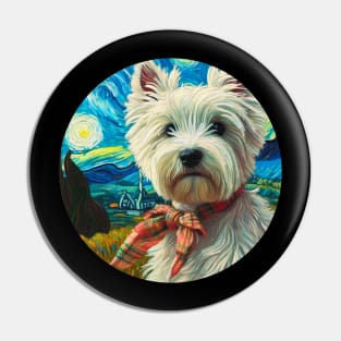 Fashionable Westie Pin