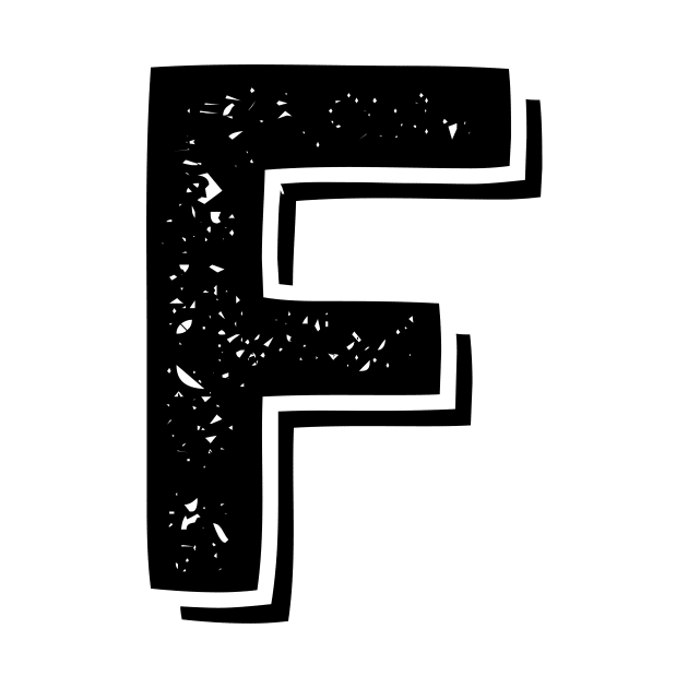 Capital Letter F Name Initial Monogram by FTF DESIGNS