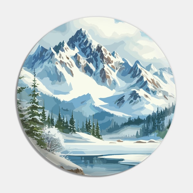 Winter Mountain Pin by Siha Arts