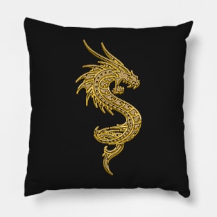 Gold Dragon | Cherie's Art(c)2021 Pillow