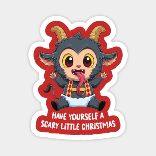 Cheeky Krampus Holiday Greetings Magnet