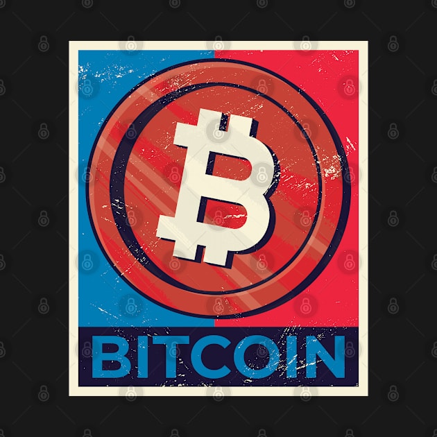 Political Bitcoin Design I Vintage BTC Bitcoin by az_Designs