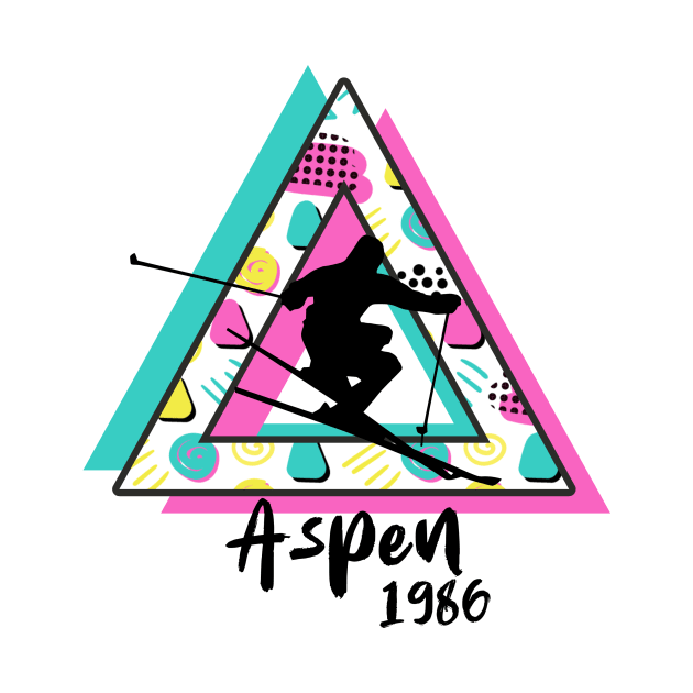 Aspen ski mountains 1986 vintage retro 80's by Captain-Jackson