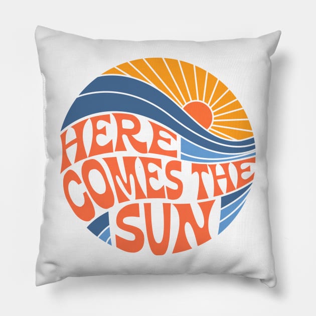 Here Comes The Sun Pillow by AdoptCat