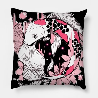 Koi Fish in Space Pillow