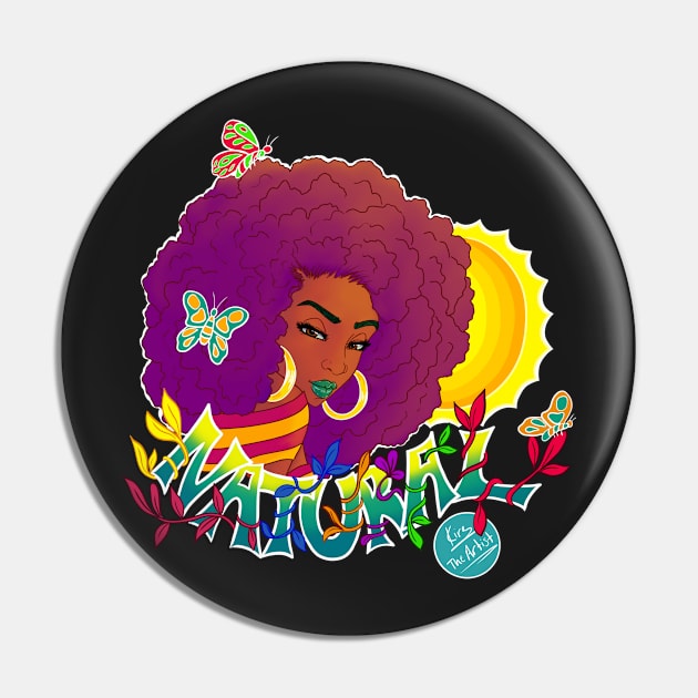 Natural | Black Woman Art Pin by kiraJ