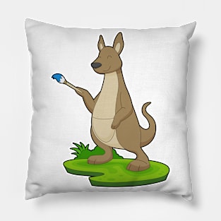 Kangaroo Painting Paint brush Pillow