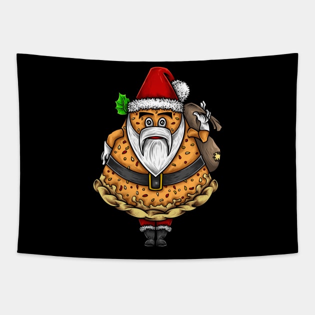 CHRISTMAS SANTA CLAUS FOODIE Tapestry by ReignGFX