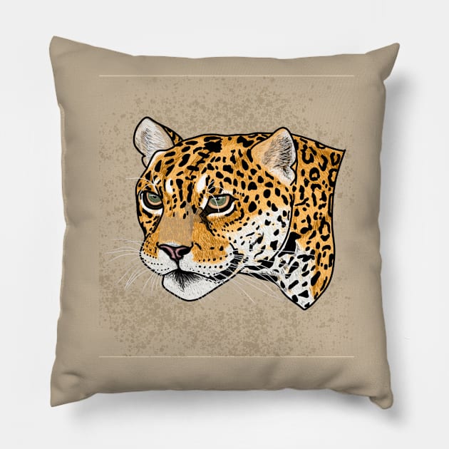 Jaguar (Panthera onca) Pillow by wrsartist